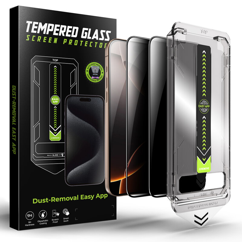 [Pachet 2x] Folie iPhone 11 Techsuit TitanGlass FullCover, privacy