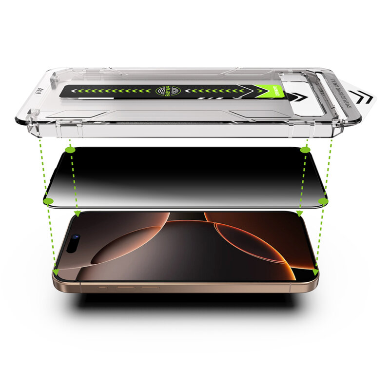 Folie iPhone 15 Techsuit TitanGlass FullCover, privacy