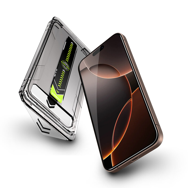 Folie iPhone 17 Pro Techsuit TitanGlass FullCover, negru