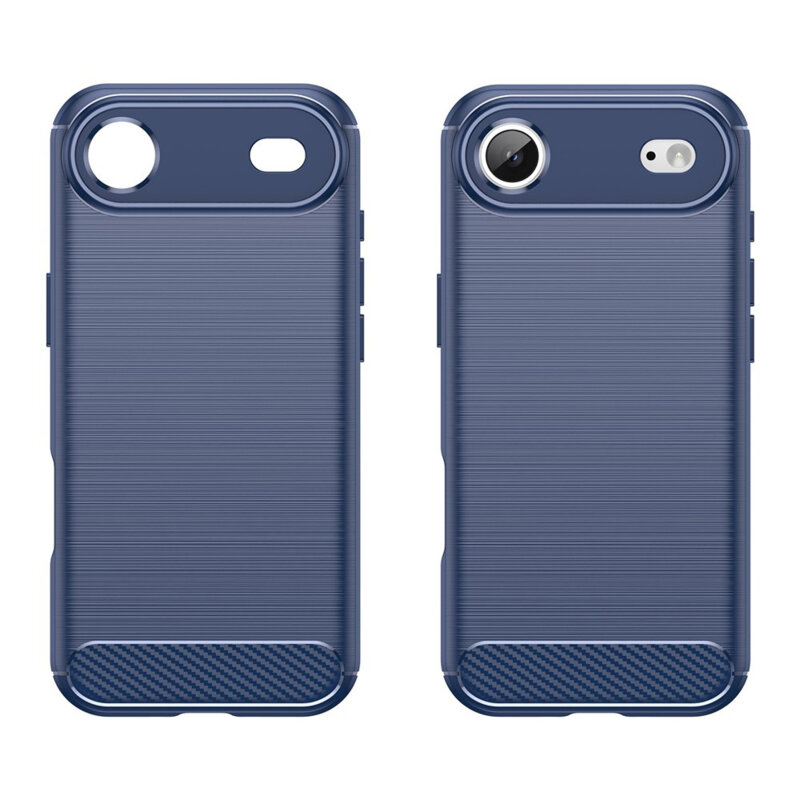 Husa iPhone 17 Air Techsuit Carbon Silicone, albastru