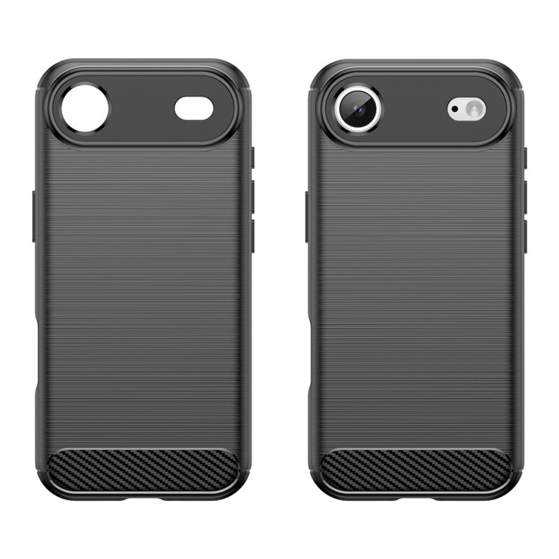 Husa iPhone 17 Air Techsuit Carbon Silicone, negru