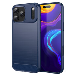 Husa iPhone 17 Pro Max Techsuit Carbon Silicone, albastru