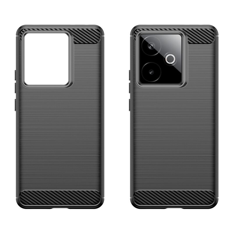 Husa Realme GT 7 Techsuit Carbon Silicone, negru