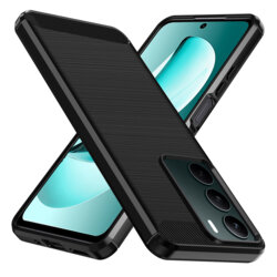Husa Realme C71 Techsuit Carbon Silicone, negru