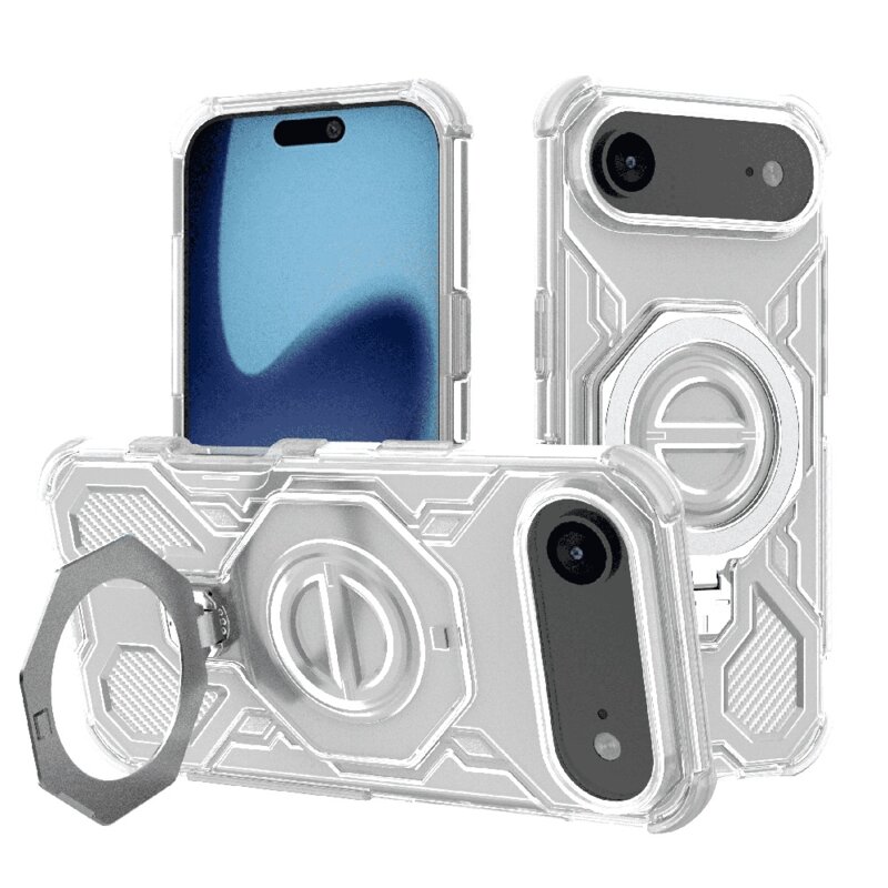 Husa iPhone 17 Air Techsuit Carbon Shield PRO, alb