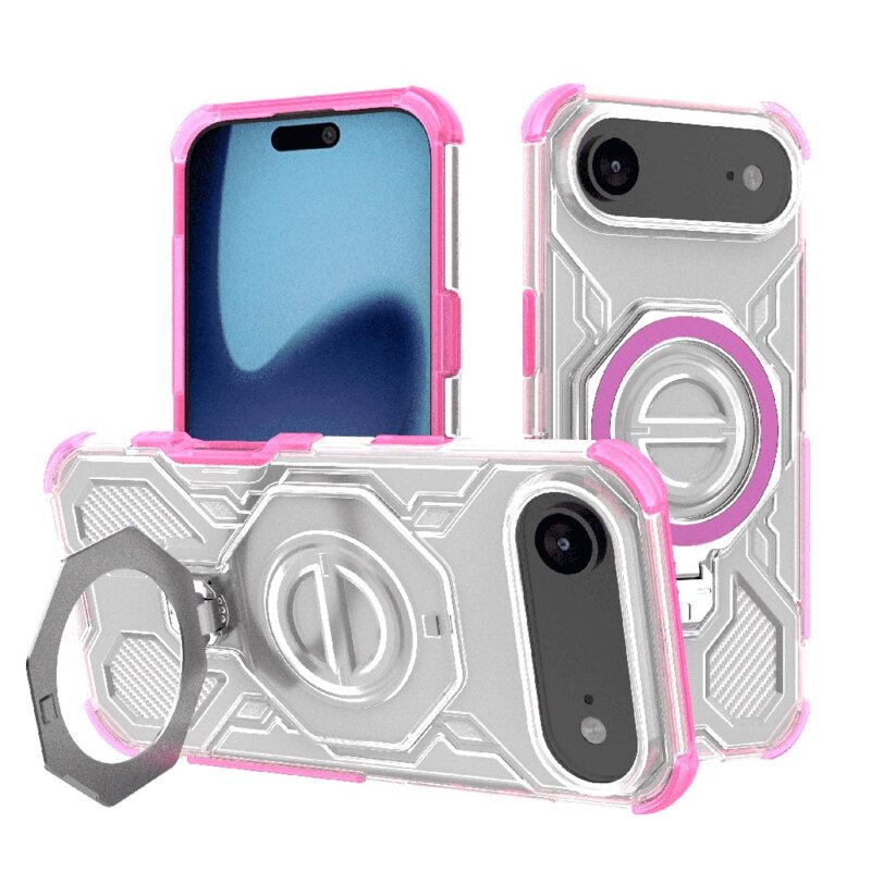 Husa iPhone 17 Air Techsuit Carbon Shield PRO, roz