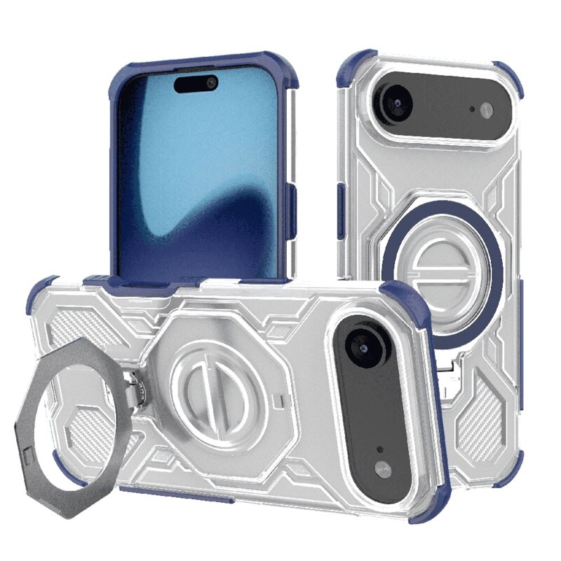 Husa iPhone 17 Air Techsuit Carbon Shield PRO, albastru