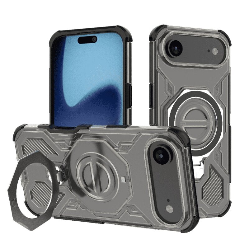 Husa iPhone 17 Air Techsuit Carbon Shield PRO, fumuriu