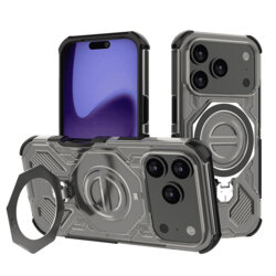 Husa iPhone 17 Pro Techsuit Carbon Shield PRO, fumuriu