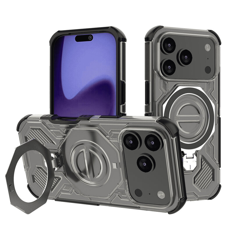 Husa iPhone 17 Pro Techsuit Carbon Shield PRO, fumuriu