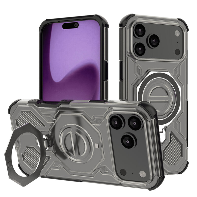 Husa iPhone 17 Pro Max Techsuit Carbon Shield PRO, fumuriu
