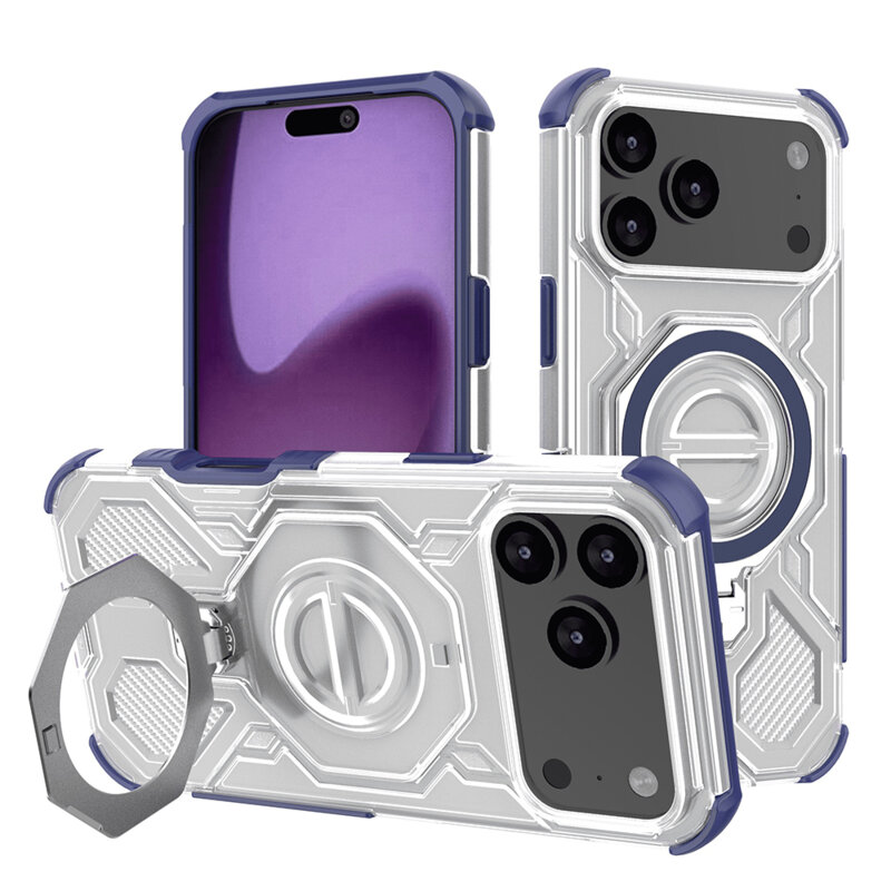 Husa iPhone 17 Pro Max Techsuit Carbon Shield PRO, albastru