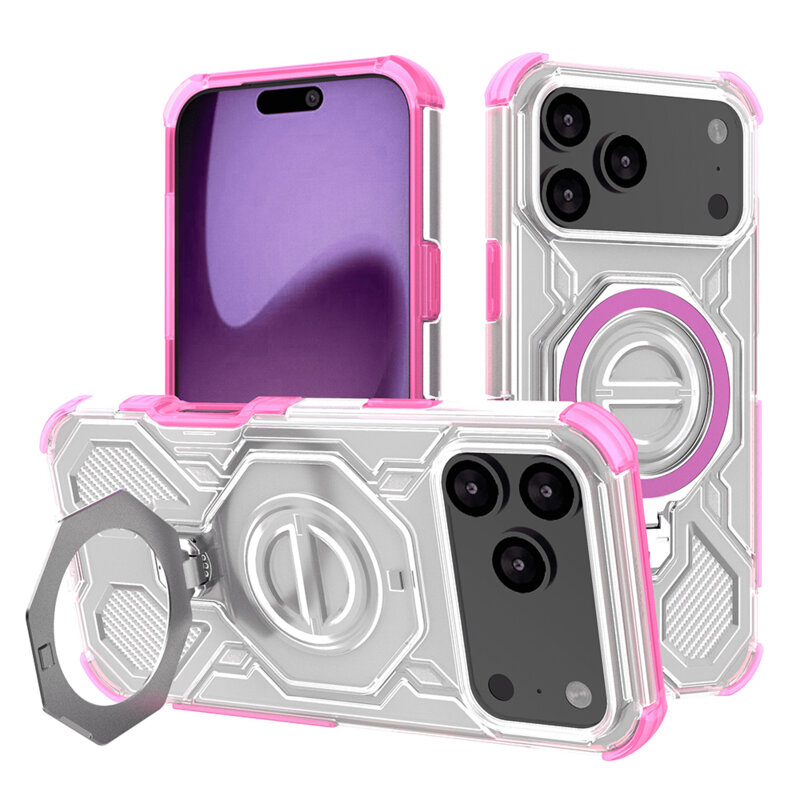 Husa iPhone 17 Pro Max Techsuit Carbon Shield PRO, roz