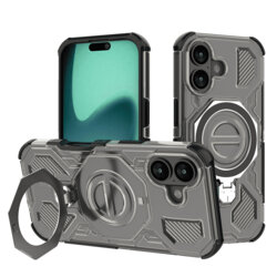Husa iPhone 17 Techsuit Carbon Shield PRO, fumuriu