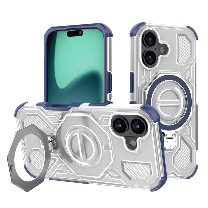 Husa iPhone 17 Techsuit Carbon Shield PRO, albastru