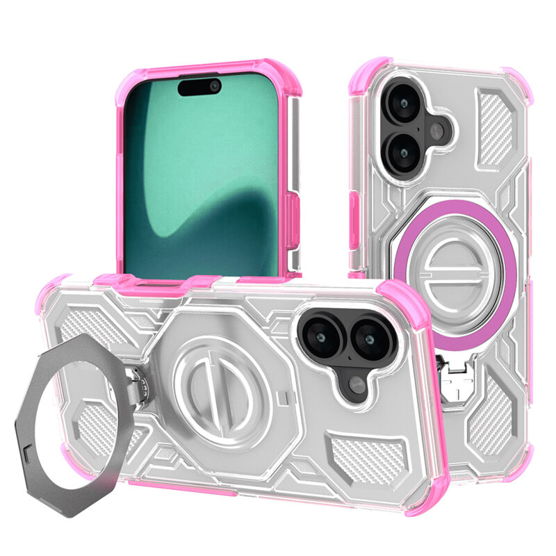 Husa iPhone 17 Techsuit Carbon Shield PRO, roz