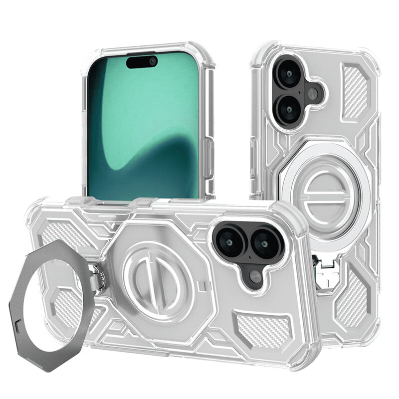 Husa iPhone 17 Techsuit Carbon Shield PRO, alb