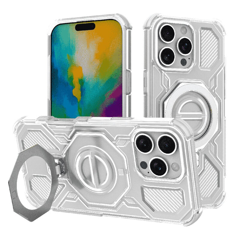 Husa iPhone 16 Pro Techsuit Carbon Shield PRO, alb