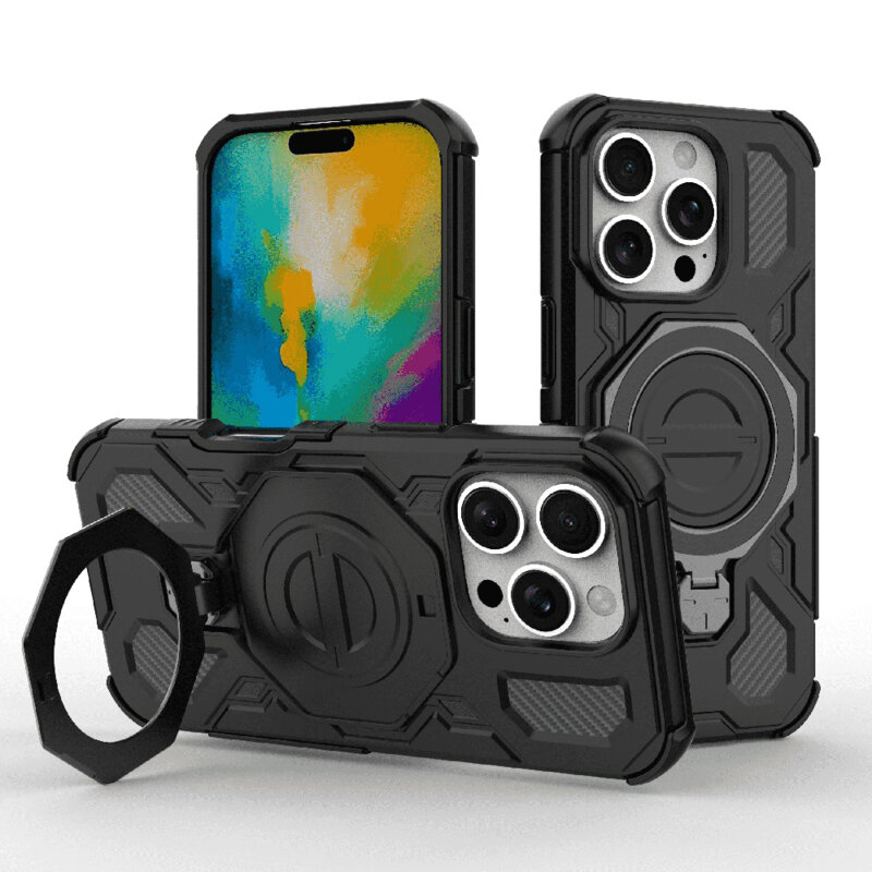 Husa iPhone 16 Pro Techsuit Carbon Shield PRO, negru