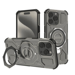 Husa iPhone 15 Pro Max Techsuit Carbon Shield PRO, fumuriu