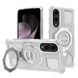 Husa Samsung Galaxy S25 Edge Techsuit Carbon Shield PRO, alb