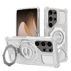 Husa Samsung Galaxy S25 Ultra Techsuit Carbon Shield PRO, alb