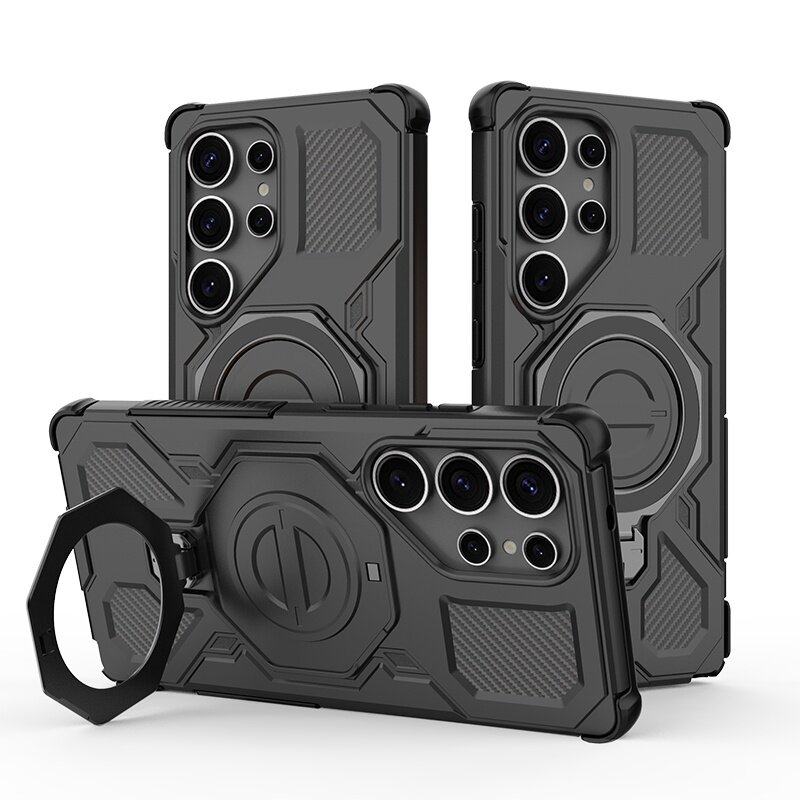 Husa Samsung Galaxy S25 Ultra Techsuit Carbon Shield PRO, negru