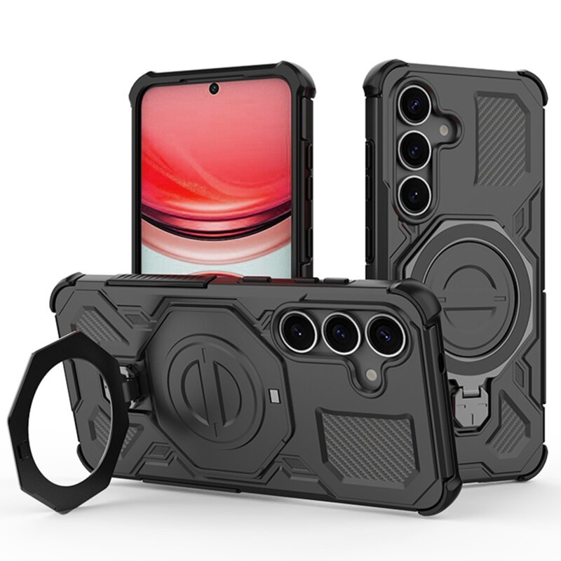 Husa Samsung Galaxy S25 Techsuit Carbon Shield PRO, negru