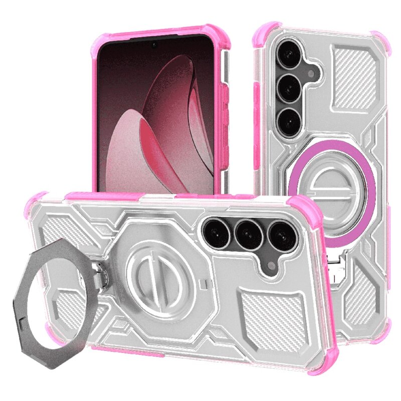 Husa Samsung Galaxy S25 Techsuit Carbon Shield PRO, roz