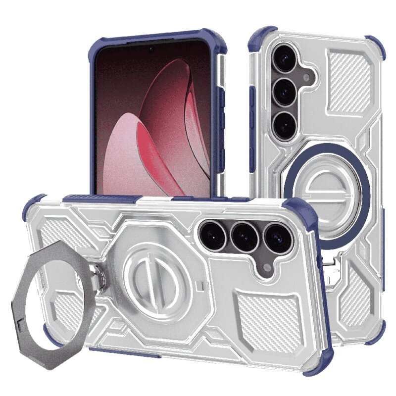 Husa Samsung Galaxy S25 Techsuit Carbon Shield PRO, albastru