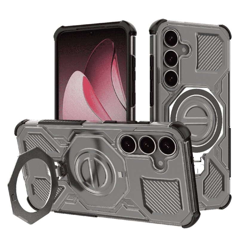 Husa Samsung Galaxy S25 Techsuit Carbon Shield PRO, fumuriu