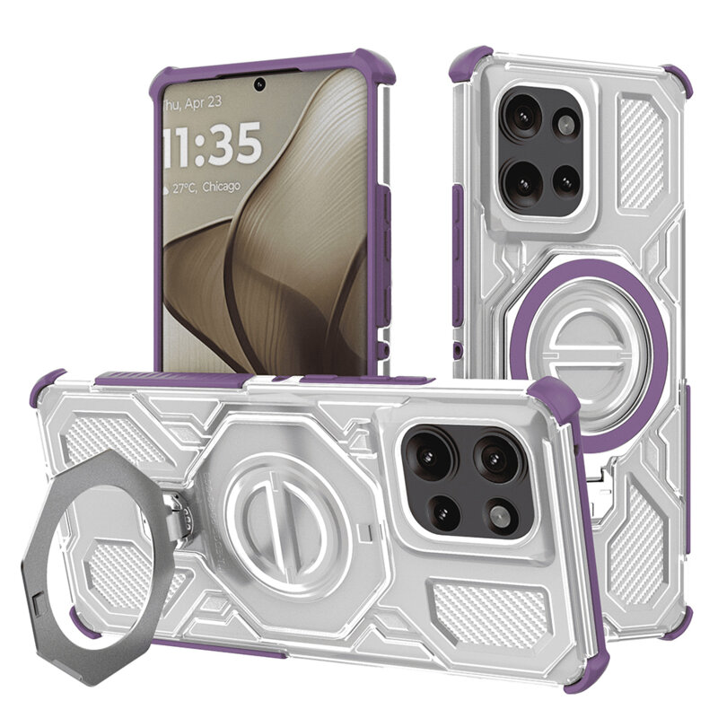 Husa Motorola Edge 50 Techsuit Carbon Shield PRO, mov