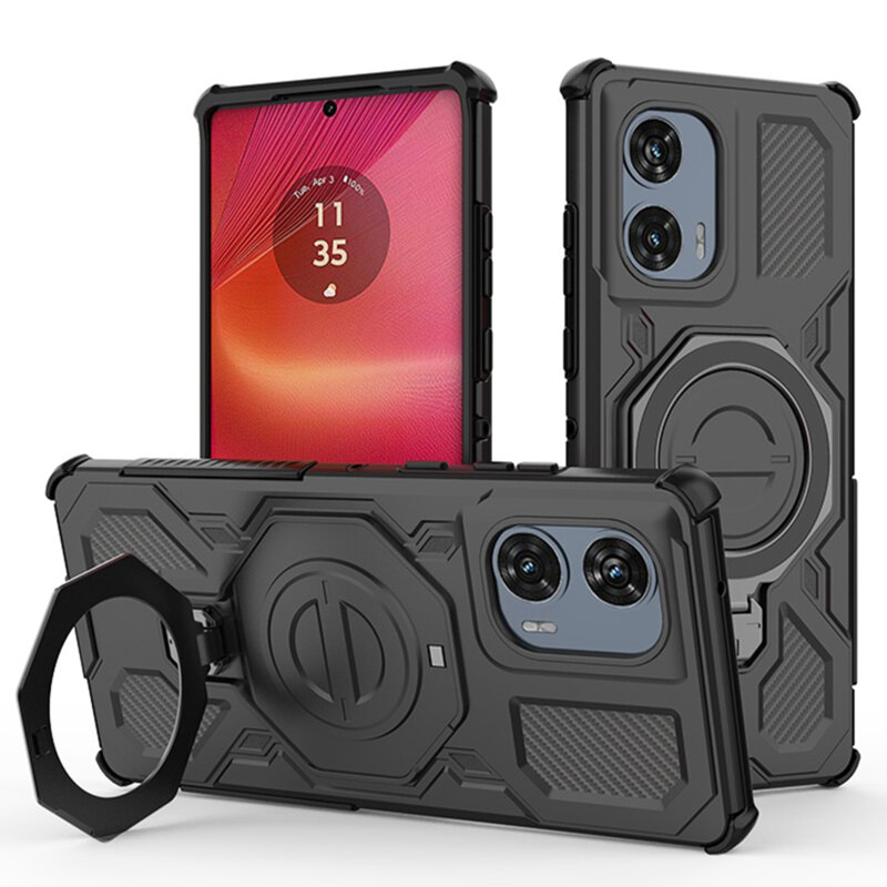 Husa Motorola Edge 50 Fusion Techsuit Carbon Shield PRO, negru