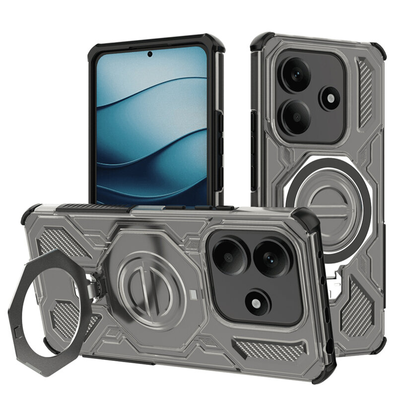 Husa Xiaomi Redmi Note 14 5G Techsuit Carbon Shield PRO, fumuriu