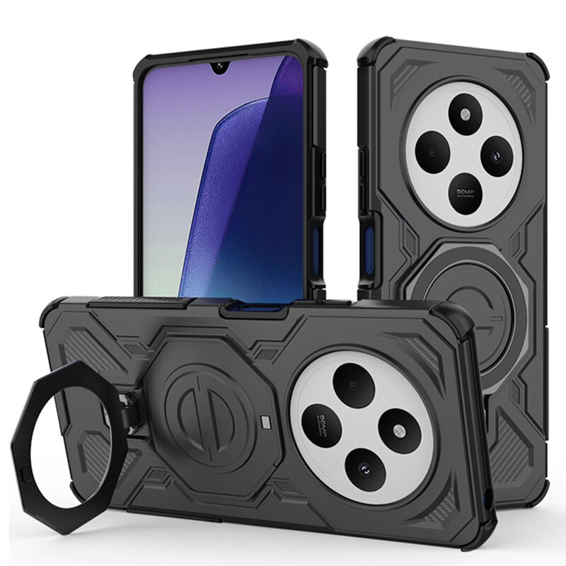 Husa Xiaomi Redmi 14C Techsuit Carbon Shield PRO, negru