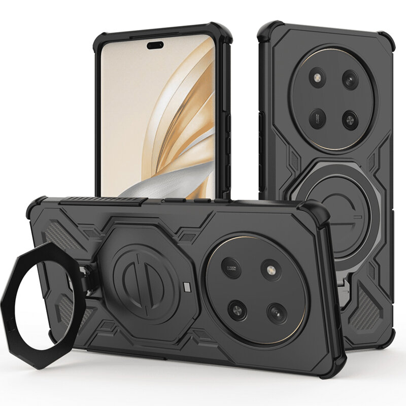 Husa Honor X9c Techsuit Carbon Shield PRO, negru