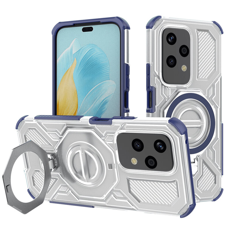 Husa Honor 200 Lite Techsuit Carbon Shield PRO, albastru