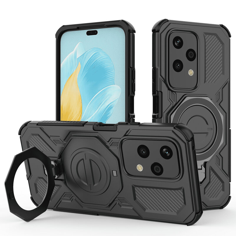 Husa Honor 200 Lite Techsuit Carbon Shield PRO, negru