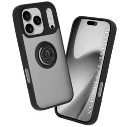 Husa iPhone 17 Pro Max Techsuit Glinth cu inel suport stand magnetic, negru