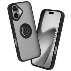 Husa iPhone 17 Techsuit Glinth cu inel suport stand magnetic, negru