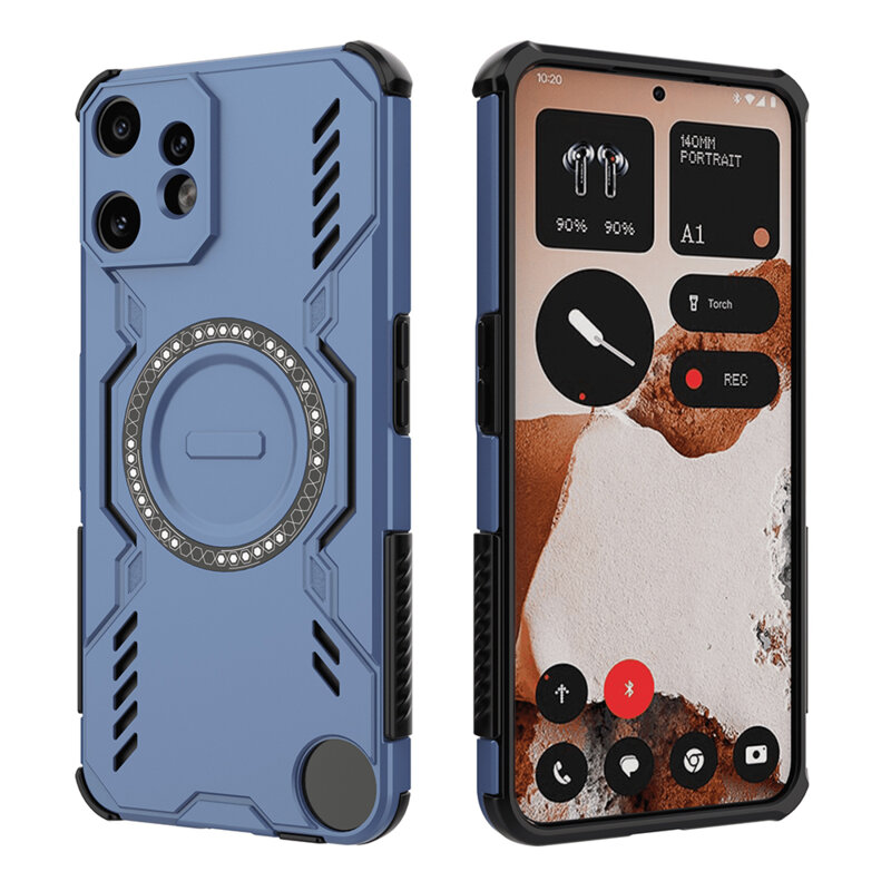 Husa Nothing CMF Phone 2 Pro Techsuit ArmorMag Case, albastru