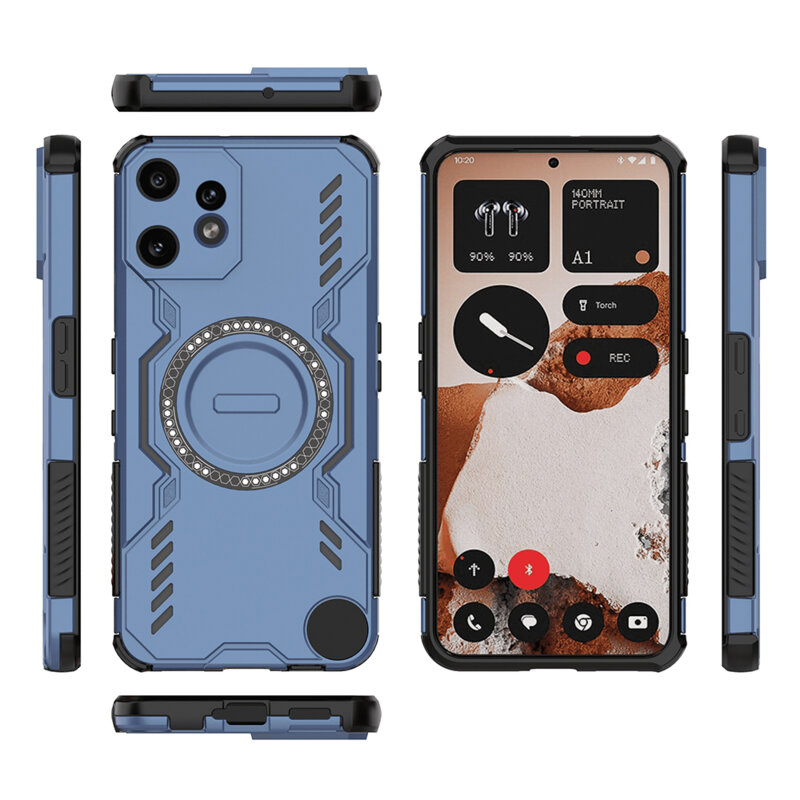 Husa Nothing CMF Phone 2 Pro Techsuit ArmorMag Case, albastru