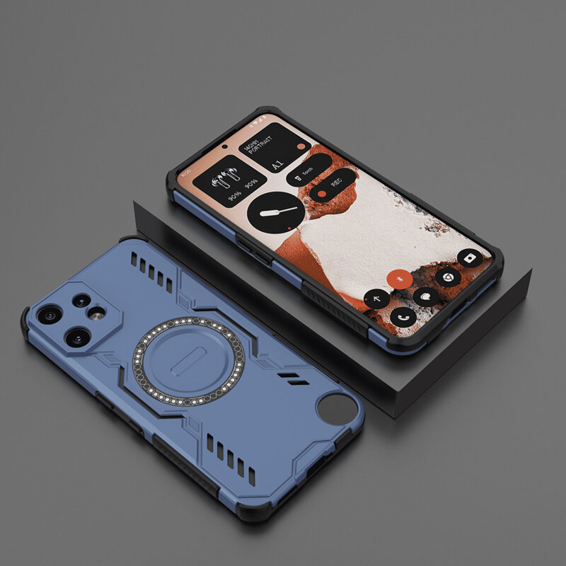 Husa Nothing CMF Phone 2 Pro Techsuit ArmorMag Case, albastru