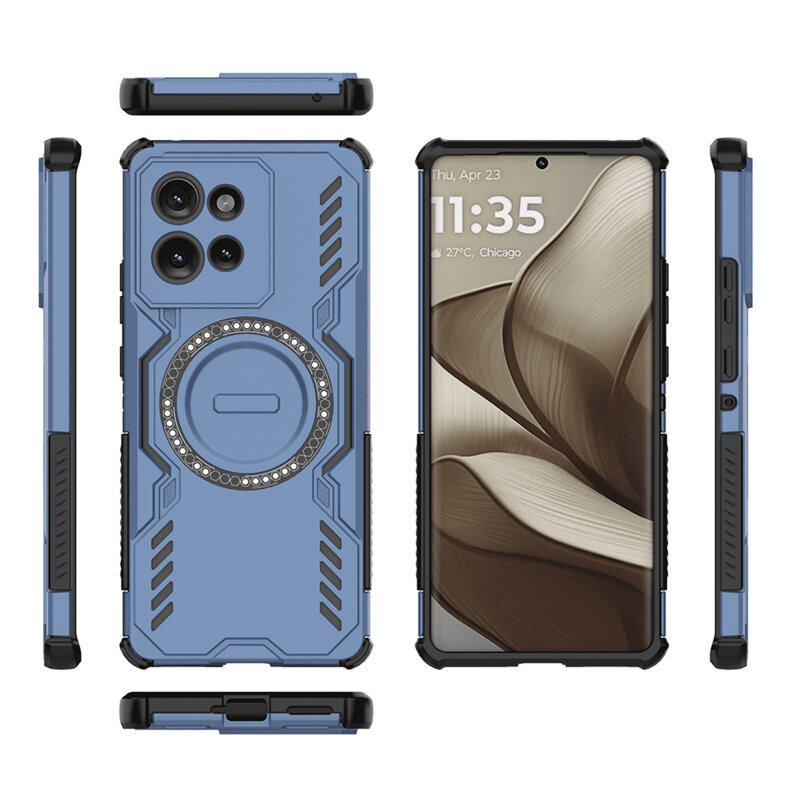 Husa Motorola Edge 50 Techsuit ArmorMag Case, albastru