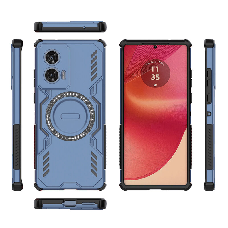 Husa Motorola Edge 50 Fusion Techsuit ArmorMag Case, albastru