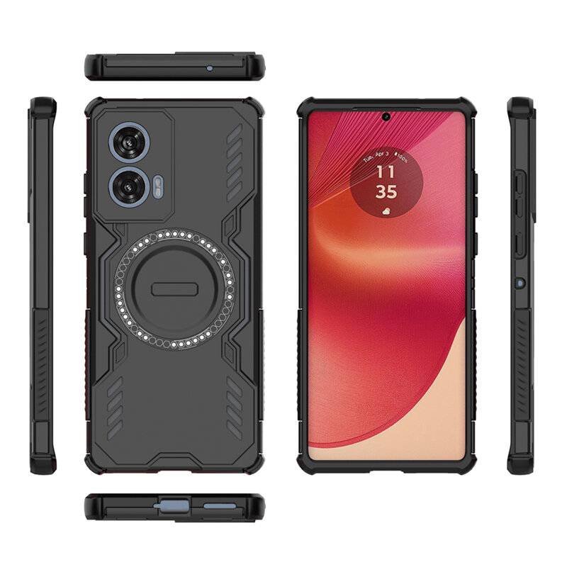Husa Motorola Edge 50 Fusion Techsuit ArmorMag Case, negru