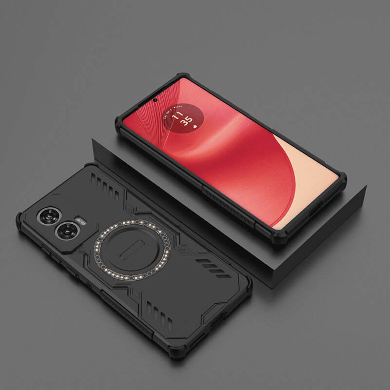 Husa Motorola Edge 50 Fusion Techsuit ArmorMag Case, negru