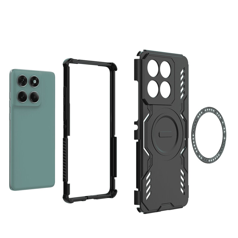 Husa Motorola Edge 60 Fusion Techsuit ArmorMag Case, negru