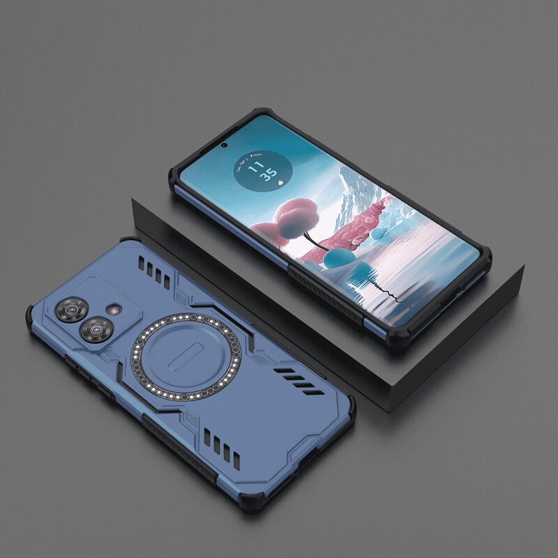 Husa Motorola Edge 40 Neo Techsuit ArmorMag Case, albastru