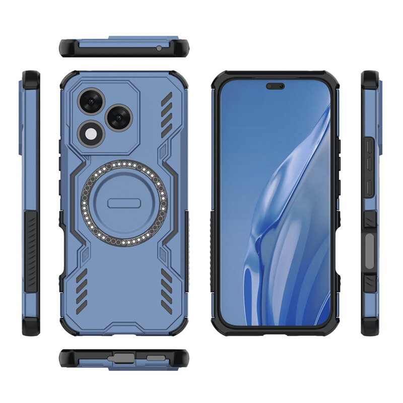 Husa Honor 400 Lite Techsuit ArmorMag Case, albastru
